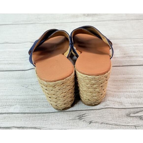 Tommy Bahama Women's Stacey Espadrille Wedge Sandal Navy Blue Size 10 - Picture 4 of 8